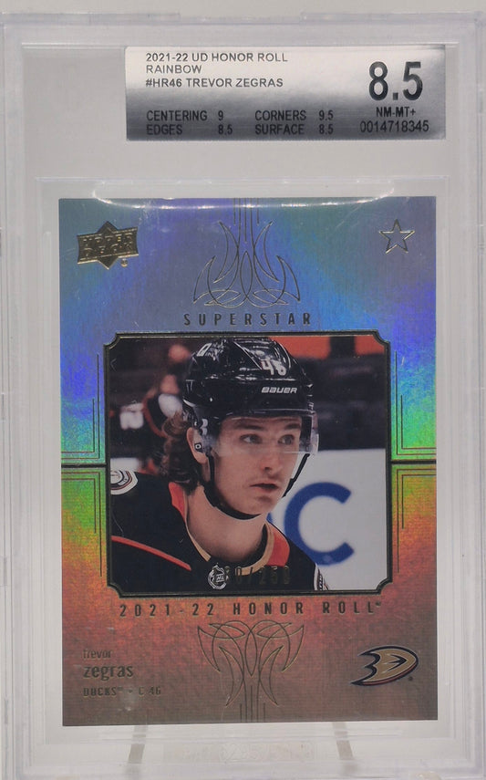 2021-22 Upper Deck Honor Roll Trevor Zegras /250 BGS 8.5