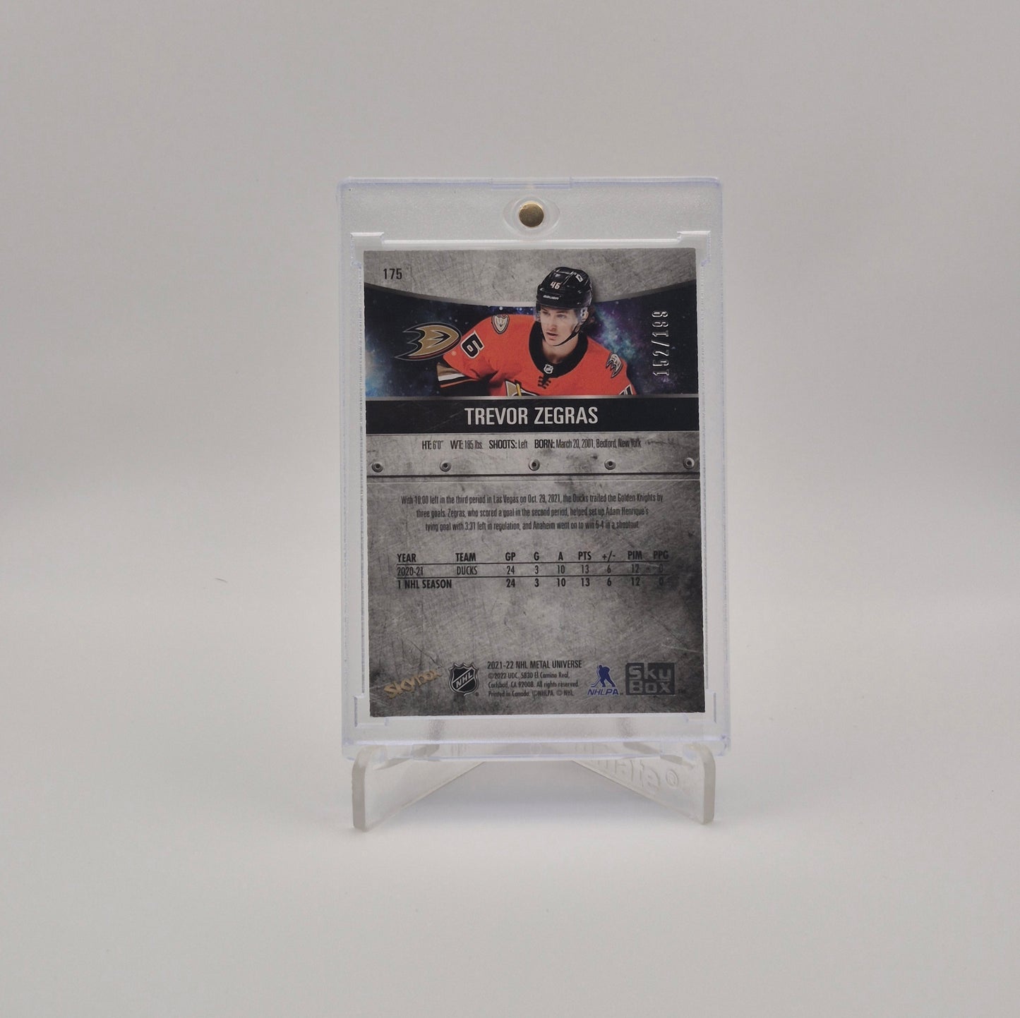 2021-22 Metal Universe Trevor Zegras Purple /199