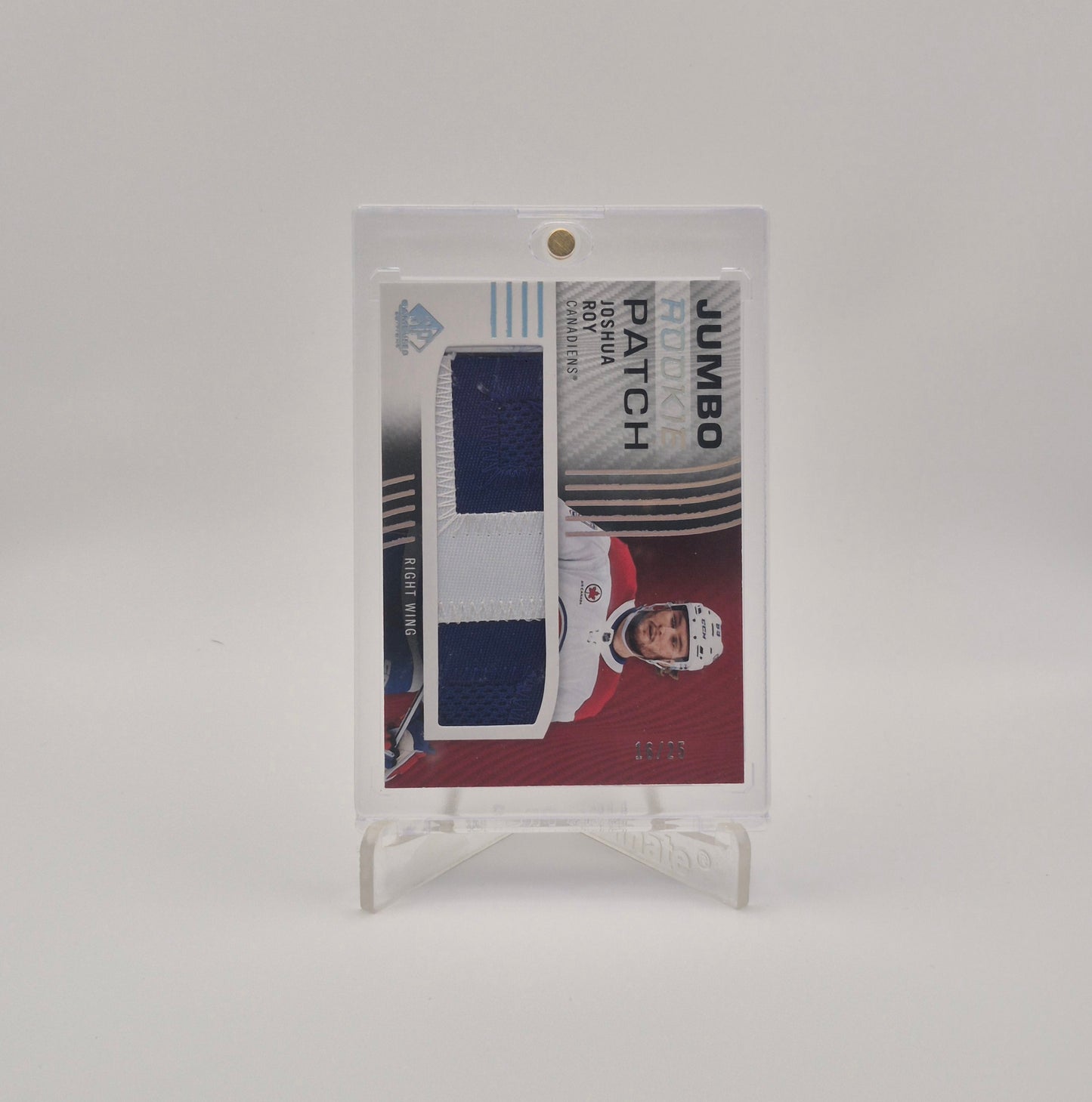 2024-25 SP Game Used Hockey Joshua Roy Jumbo Rookie Patch /25