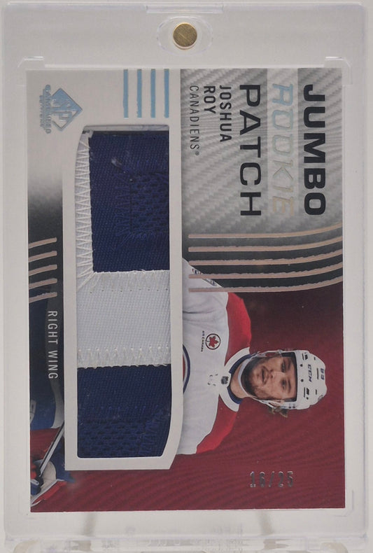 2024-25 SP Game Used Hockey Joshua Roy Jumbo Rookie Patch /25