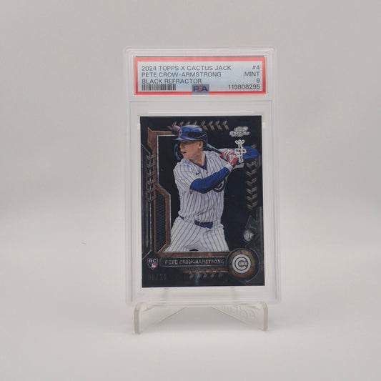 2024 Topps x Cactus Jack Pete Crow-Armstrong Black Refractor /10 PSA 9