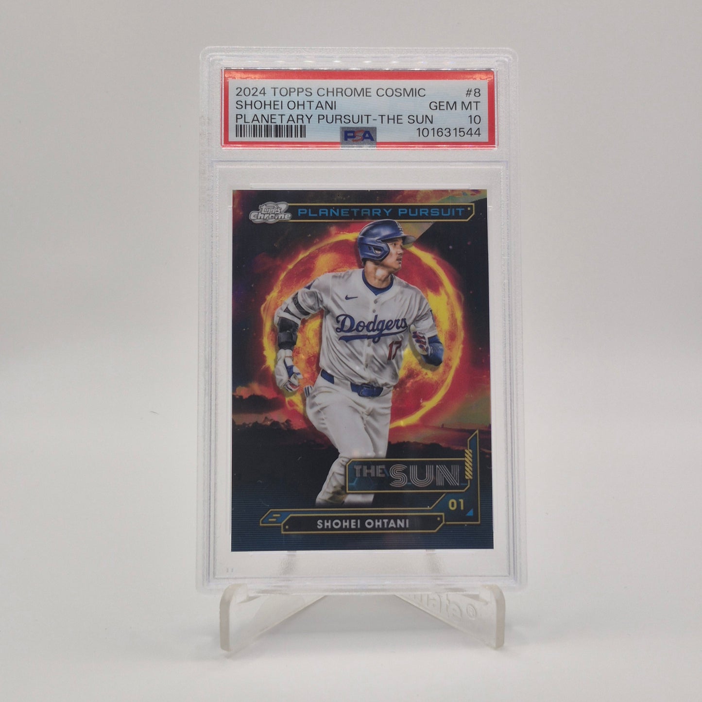 2024 Topps Chrome Cosmic Shohei Ohtani Planetary Pursuit The Sun PSA 10