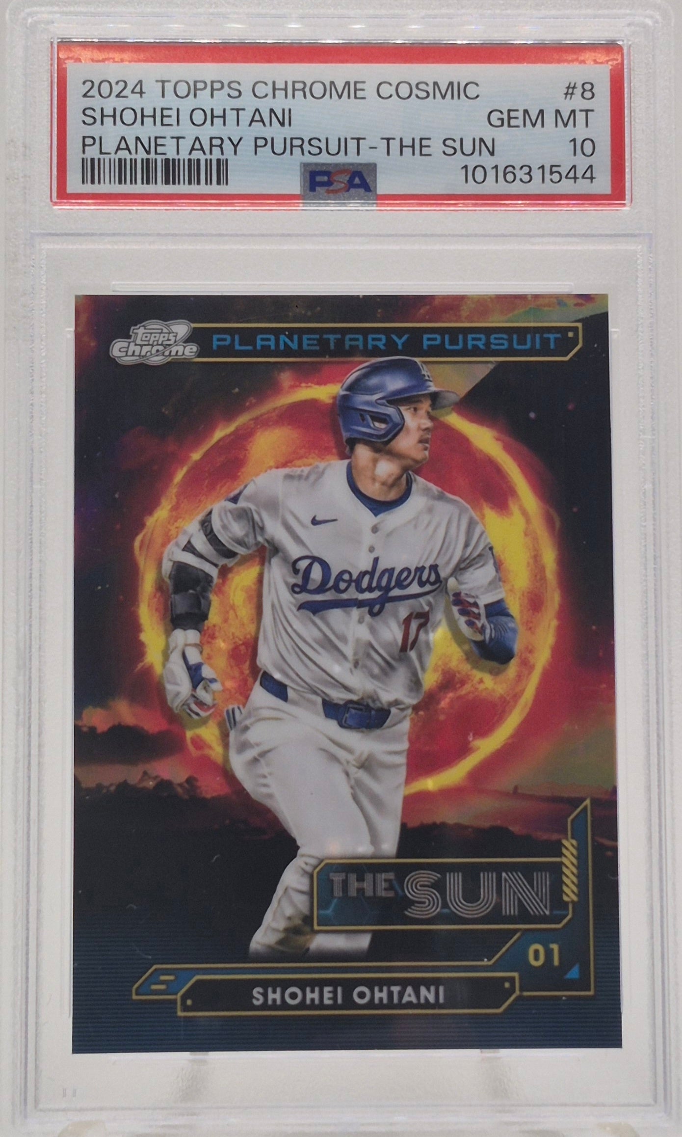 2024 Topps Chrome Cosmic Shohei Ohtani Planetary Pursuit The Sun PSA 10