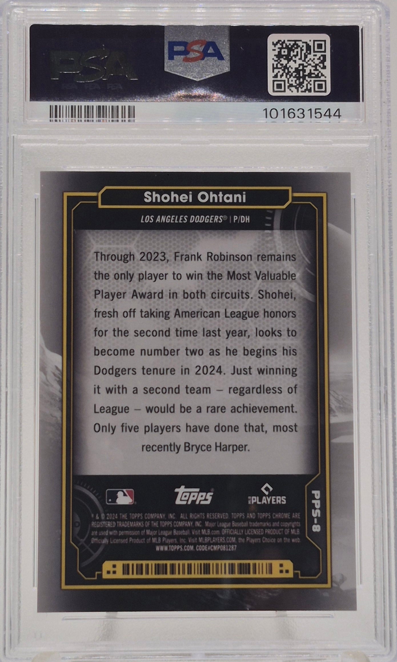 2024 Topps Chrome Cosmic Shohei Ohtani Planetary Pursuit The Sun PSA 10