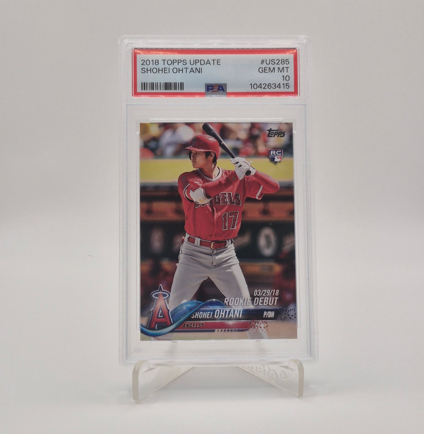 2018 Topps Update Shohei Ohtani Rookie Debut PSA 10