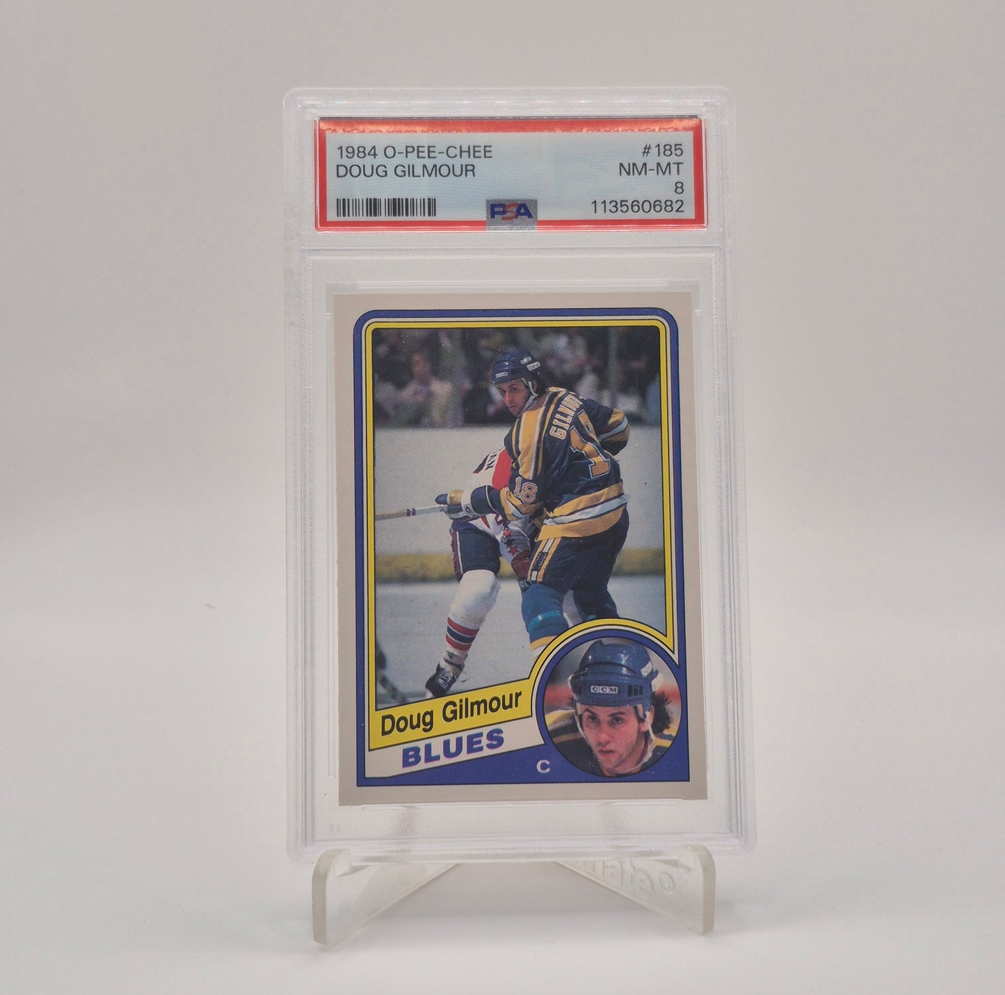 1984 O-Pee-Chee Doug Gilmore PSA 8