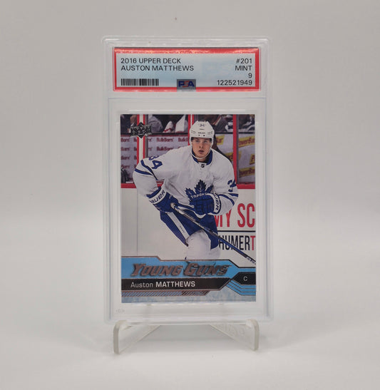 2016-17 Upper Deck Auston Matthews Young Guns PSA 9