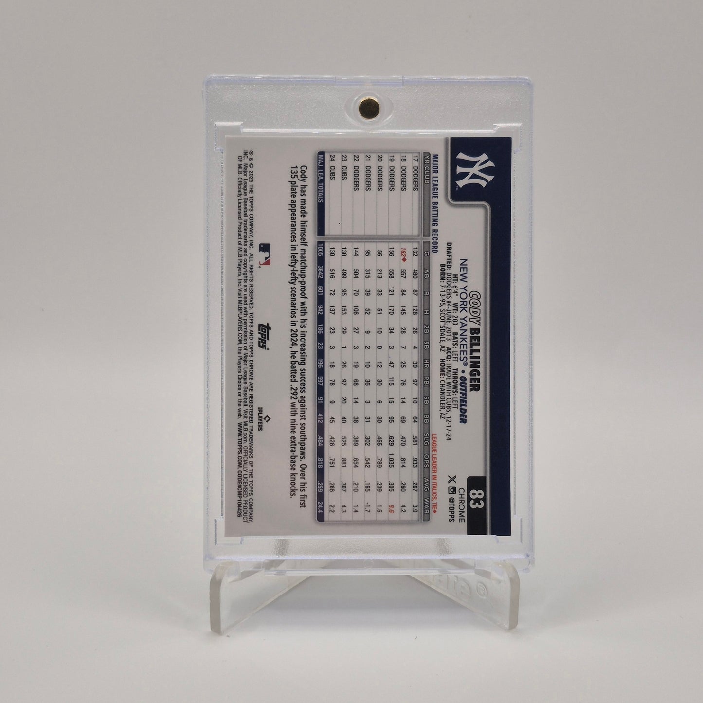 2025 Topps Chrome Cody Bellinger Black Raywave /10