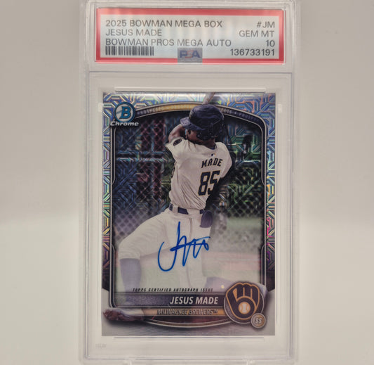 2025 Bowman Chrome Prospect Mega Box Autographs Jesus Made PSA 10